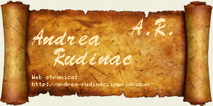 Andrea Rudinac vizit kartica